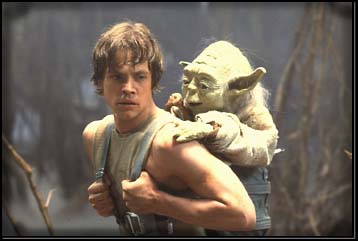 Yoda teaches Luke about the Force